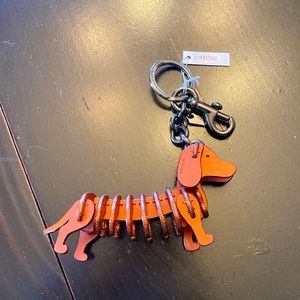 Coach dachshund keychain